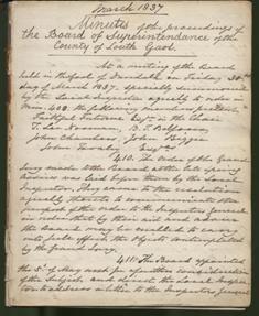 Minutes of proceedings of Board of Superintendence of County of Louth Gaol (Mar, 1837)