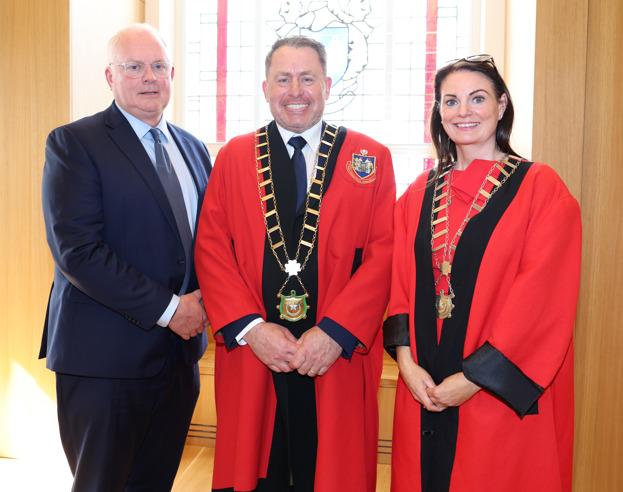 David Conway, Chief Executive; Mayor of Drogheda, Cllr Declan Power; and Deputy Mayor of Drogheda, Cllr Anne-Marie Ford