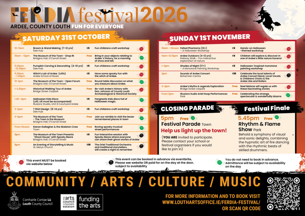 Ferdia Festival 2029 Programme of Events