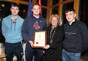 St. Mary’s GFC accepts award from Cathaoirleach of Ardee Municip thumbnail